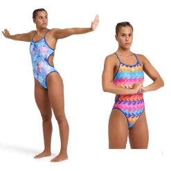 Arena Challenge Back Reversible Swimsuit - Neon/Blue/Multi -Leisure Swimwear Paradise 0742a747 5209 4b04 b656 52c55f17a332