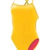 Uglies Solid Tie Back Swimsuit - Canary -Leisure Swimwear Paradise 0910sld 184 front
