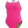 Uglies Revibe Solid Tie Back Swimsuit - Pink -Leisure Swimwear Paradise 0910sld 230 front