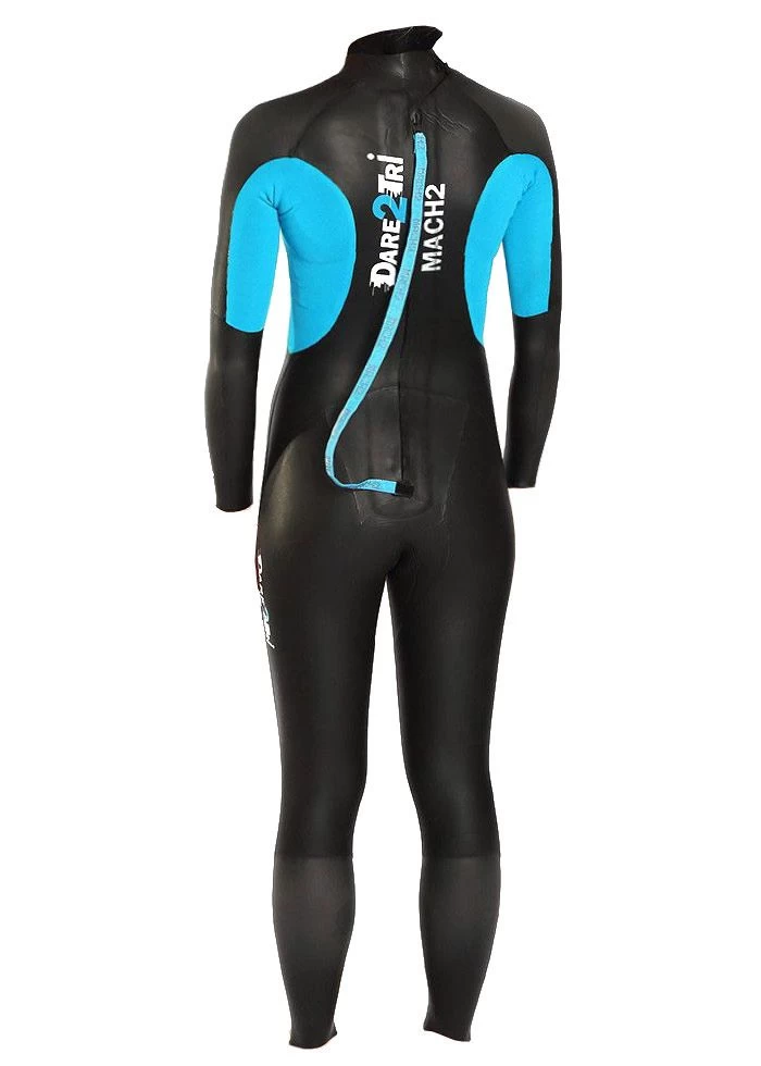 Dare2Tri Mens MACH2 Wetsuit - Black / Blue 4 Dare2Tri Mens MACH2 Wetsuit - Black / Blue - Image 2