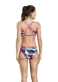 Aquafeel Women's Digital Slash Mini-Cross Back Swim Bikini -Leisure Swimwear Paradise 23870 01 17 11 02 1
