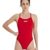 Arena Solid Light Tech Swimsuit - Red / White -Leisure Swimwear Paradise 2a243 045