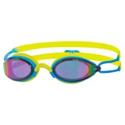 Zoggs Podium Mirror Goggles - Blue / Lime / Mirror