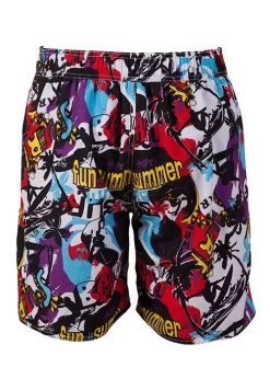 Arena Splash Bermuda Shorts Black / Multi-Coloured -Leisure Swimwear Paradise 44858 50 splash bermuda front back 2