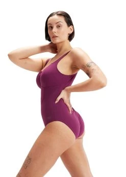 SPEEDO SHAPING AQUANITE 1 PIECE SWIMSUIT - BERRY COOL -Leisure Swimwear Paradise 8 00307015355 x2