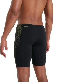 Speedo Tech Panel Jammer - Black/ Atomic Lime/ Charcoal -Leisure Swimwear Paradise 8 04512g813 2