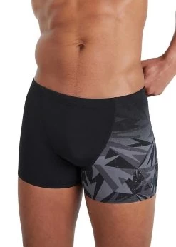 Speedo HyperBoom Placement V-Cut Aquashort - Black/ Oxid Grey -Leisure Swimwear Paradise 8 097349023
