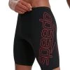 Speedo Boom Logo Placement Jammer - Black/ Fed Red -Leisure Swimwear Paradise 8 12416c728