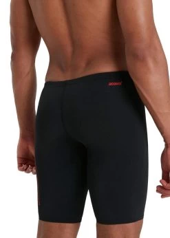 Speedo Boom Logo Placement Jammer - Black/ Fed Red -Leisure Swimwear Paradise 8 12416c728 bk