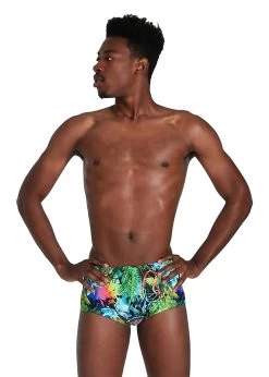 Speedo Lucid Jungle 17cm Training Brief - Green/ Adriatic/ Red/ Black