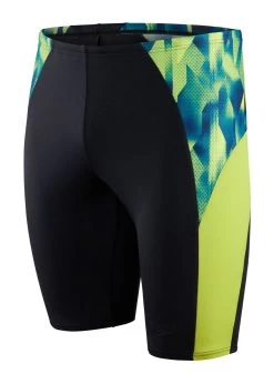 Speedo Eco Endurance+ Splice Jammer - Black/ Lime/ Nordic Teal -Leisure Swimwear Paradise 8 13444g812 y1