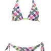 Arena Womens Checks Triangle Swim Bikini White / Multi-Coloured -Leisure Swimwear Paradise 87060 16 checks triangle front 2