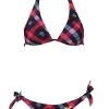 Arena Womens Checks Triangle Swim Bikini Purple/Plum
