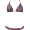 Arena Womens Stripes Triangle Swim Bikini Orange/Turquoise -Leisure Swimwear Paradise 87063 82 stripes triangle front 2