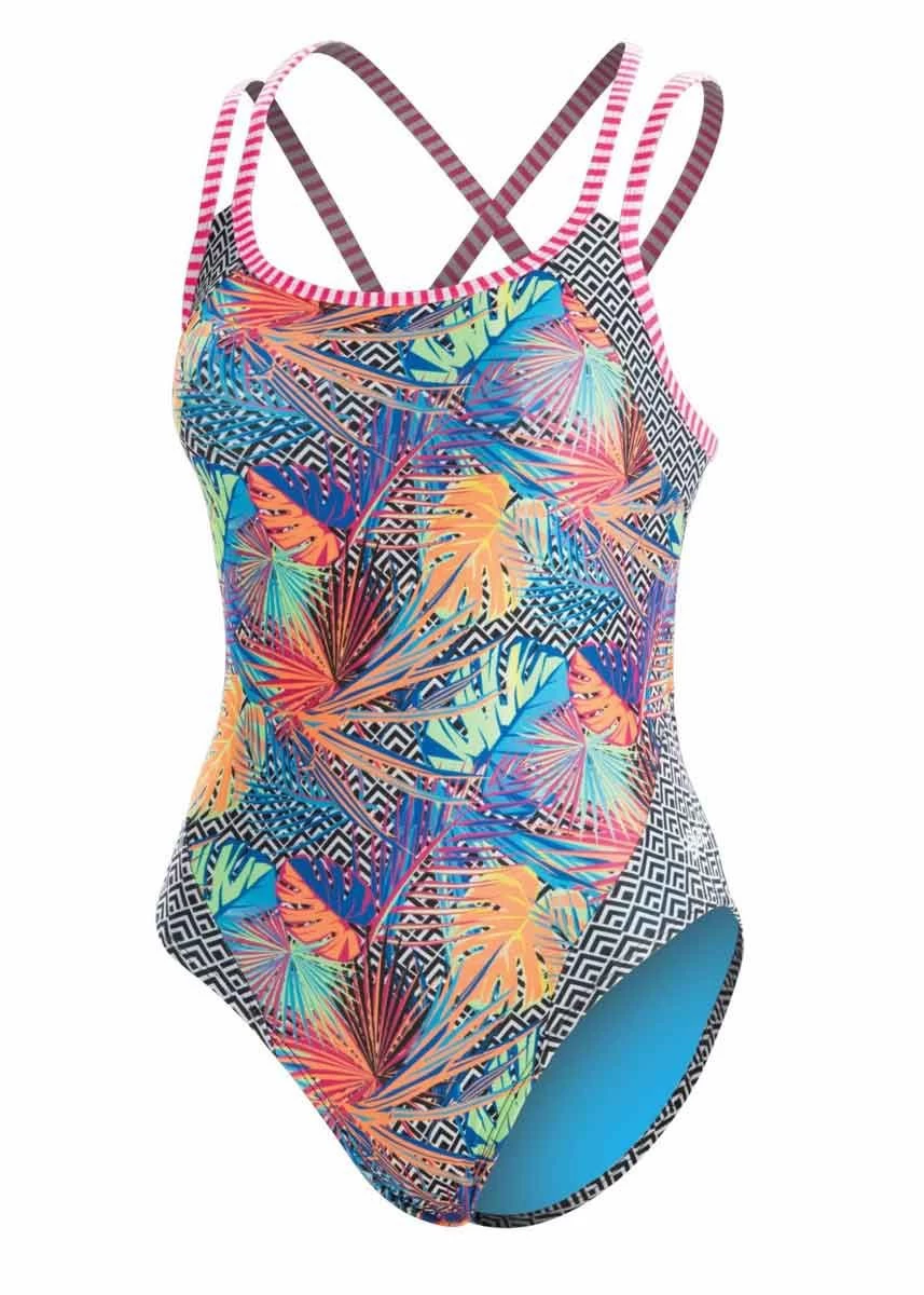 Uglies Hyper Tropic Double Strap Keyhole Back Swimsuit 3 Uglies Hyper Tropic Double Strap Keyhole Back Swimsuit
