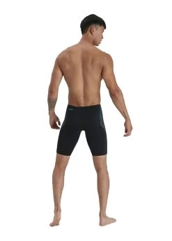 Speedo Tech Panel Jammer - Black/ Pool/ Charcoal -Leisure Swimwear Paradise 8 04512g689 3 1