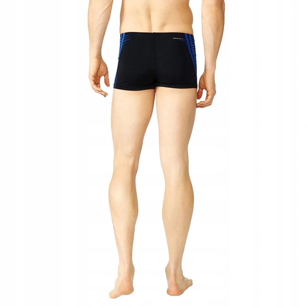 Adidas Men's AdiClub Trunks - Black / Blue 5 Adidas Men's AdiClub Trunks - Black / Blue - Image 3