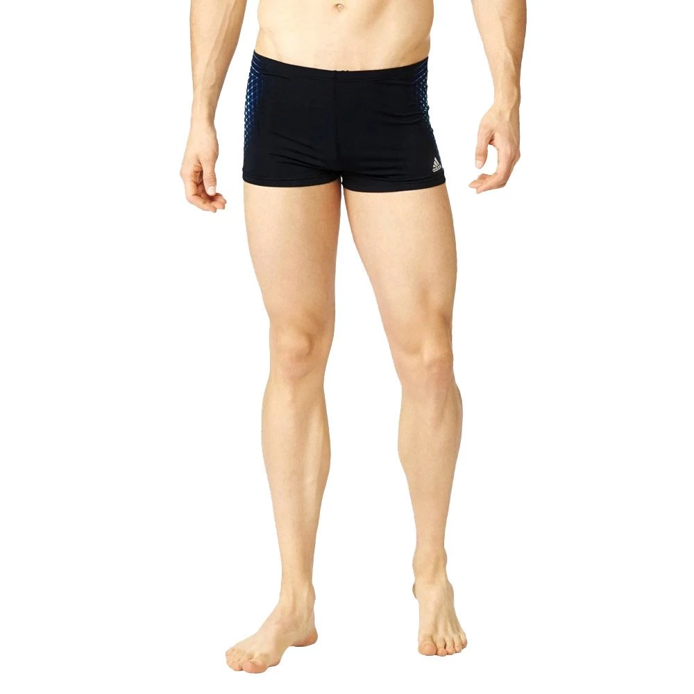 Adidas Men's AdiClub Trunks - Black / Blue 3 Adidas Men's AdiClub Trunks - Black / Blue