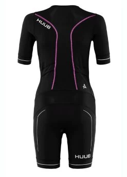 HUUB Women's Aura Long Course Tri Suit - Black / Purple -Leisure Swimwear Paradise aurlcs bk