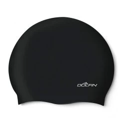 Dolfin Solid SIlicone Cap - Black