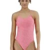 TYR Lapped Cutout Fit Swimsuit - Pink