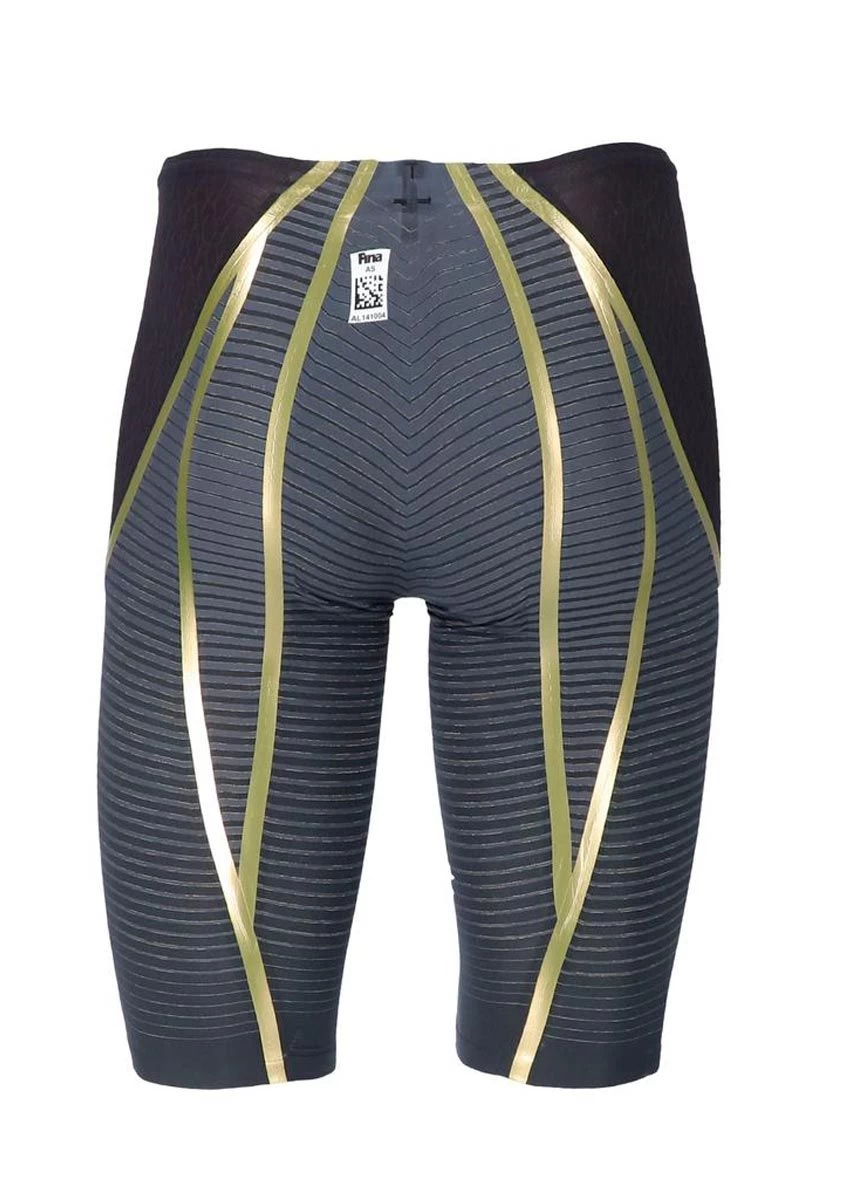 Phelps Men's Matrix High Waist Jammer - Black/ Grey 4 Phelps Men's Matrix High Waist Jammer - Black/ Grey - Image 2