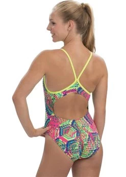 Dolfin Reliance Hive V-Back Swimsuit - Multi Pink -Leisure Swimwear Paradise dolfin 17 1