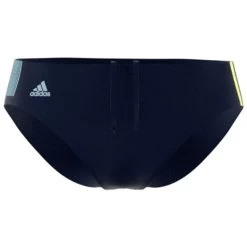 Adidas 3-Stripes Briefs - Black/Yellow 7 Adidas 3-Stripes Briefs - Black/Yellow -Leisure Swimwear Paradise dp7563 app virtual front white 1