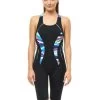 Maru It's A Wrap Pacer Legsuit - Black / Multi -Leisure Swimwear Paradise fs8011