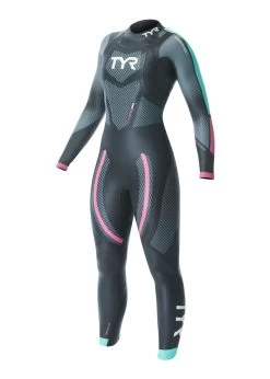 TYR Women's Category 5 Wetsuit - Black/Blue -Leisure Swimwear Paradise hcaff6 737