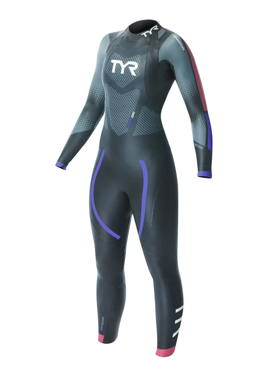 TYR Women's Category 3 Wetsuit - Black/Seafoam 5 TYR Women's Category 3 Wetsuit - Black/Seafoam - Image 3