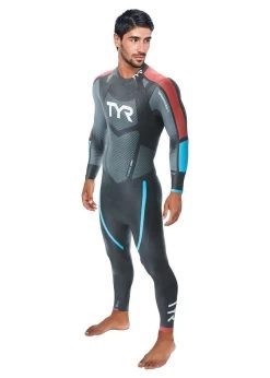 TYR Men's Category 3 Wetsuit - Black/Silver