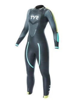 TYR Women's Category 2 Wetsuit - Black/Blue -Leisure Swimwear Paradise hcatf6 766