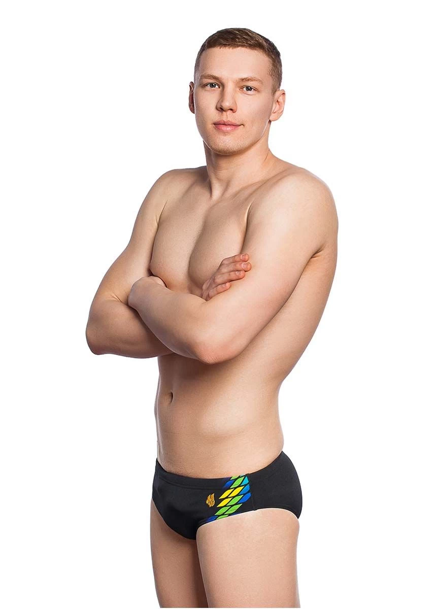 Mad Wave Men's Storm Swim Trunks - Black / Yellow 4 Mad Wave Men's Storm Swim Trunks - Black / Yellow - Image 2