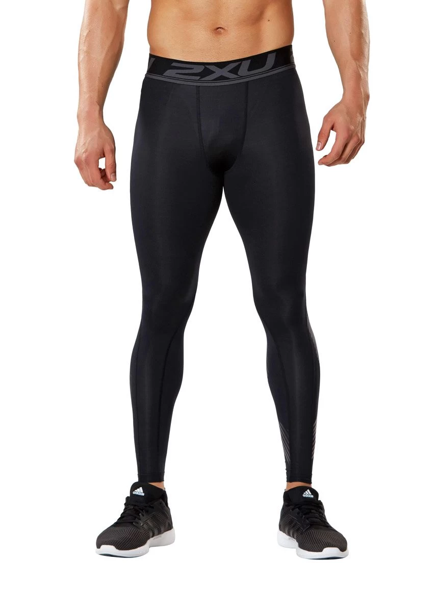 2XU Men's Accelerate Compression Tights - Black/Arrow Stripe Nero 2 2XU Men's Accelerate Compression Tights - Black/Arrow Stripe Nero