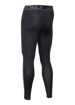 2XU Men's Accelerate Compression Tights - Black/Arrow Stripe Nero 10 2XU Men's Accelerate Compression Tights - Black/Arrow Stripe Nero -Leisure Swimwear Paradise ma4476b blk asn 01