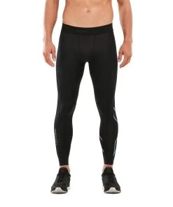 2XU Men's MCS X Training Competition Tights - Black/Denim -Leisure Swimwear Paradise ma5365b blk dnm 01