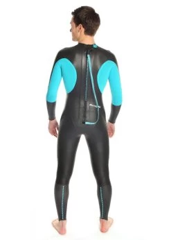 Dare2Tri Mens MACH2 Wetsuit - Black / Blue 9 Dare2Tri Mens MACH2 Wetsuit - Black / Blue -Leisure Swimwear Paradise mach2 back model men 1