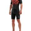 2XU Men's Perform Full Zip Sleeved Trisuit - Black/Flame Ombre -Leisure Swimwear Paradise mt5525d blk fom 00 1