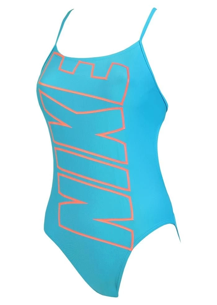 Nike Women's Cut Out One Piece - Blue 6 Nike Women's Cut Out One Piece - Blue - Image 4