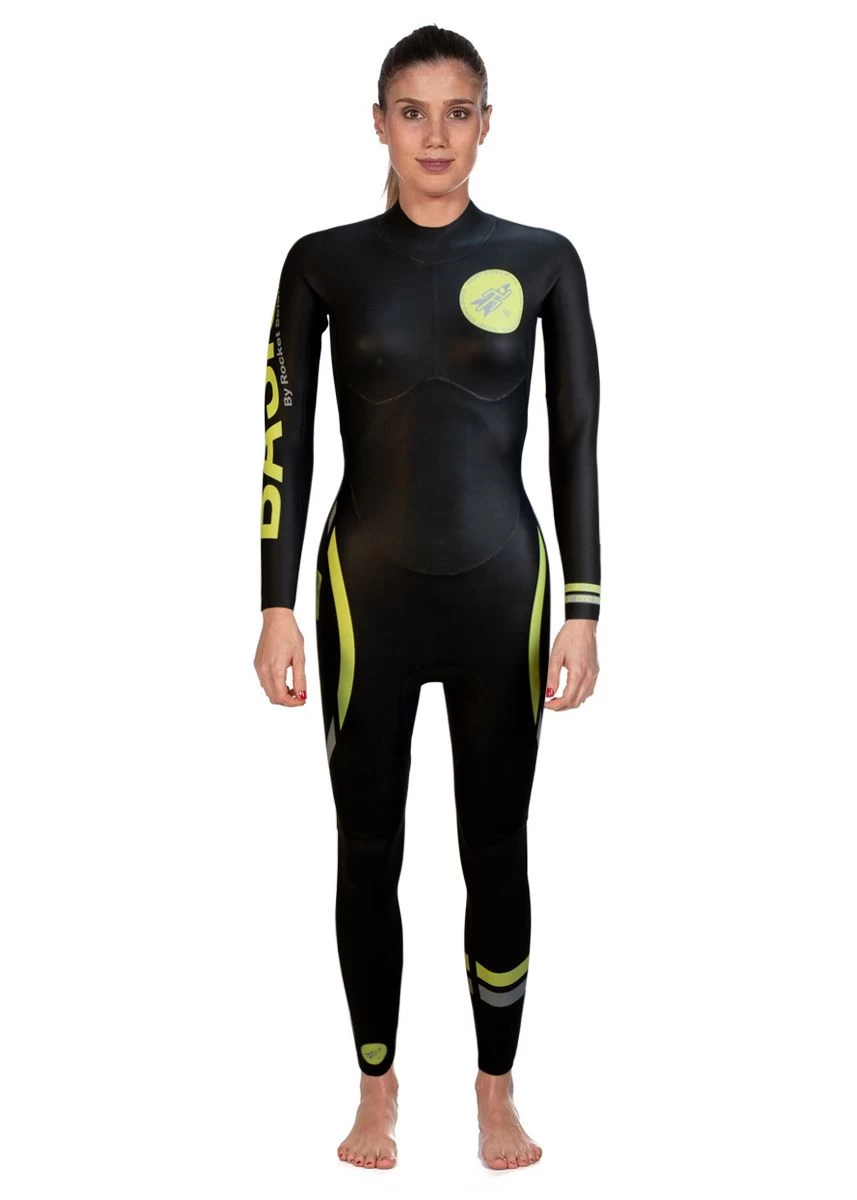 Rocket Science Sports Women's Basics Wetsuit- Black / Yellow 3 Rocket Science Sports Women's Basics Wetsuit- Black / Yellow