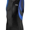TYR Male Competitor Singlet Black/Blue -Leisure Swimwear Paradise scms6 093