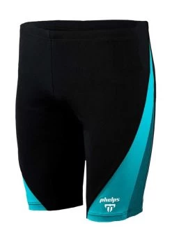 Phelps Men's Arkos Jammer - Black/Turquoise -Leisure Swimwear Paradise sm434014 4 1 2