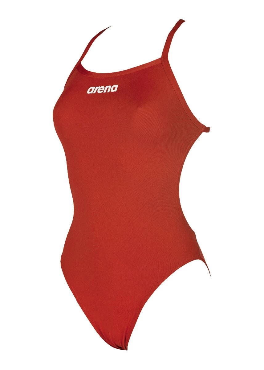 Arena Solid Light Tech Swimsuit - Red / White 7 Arena Solid Light Tech Swimsuit - Red / White - Image 5