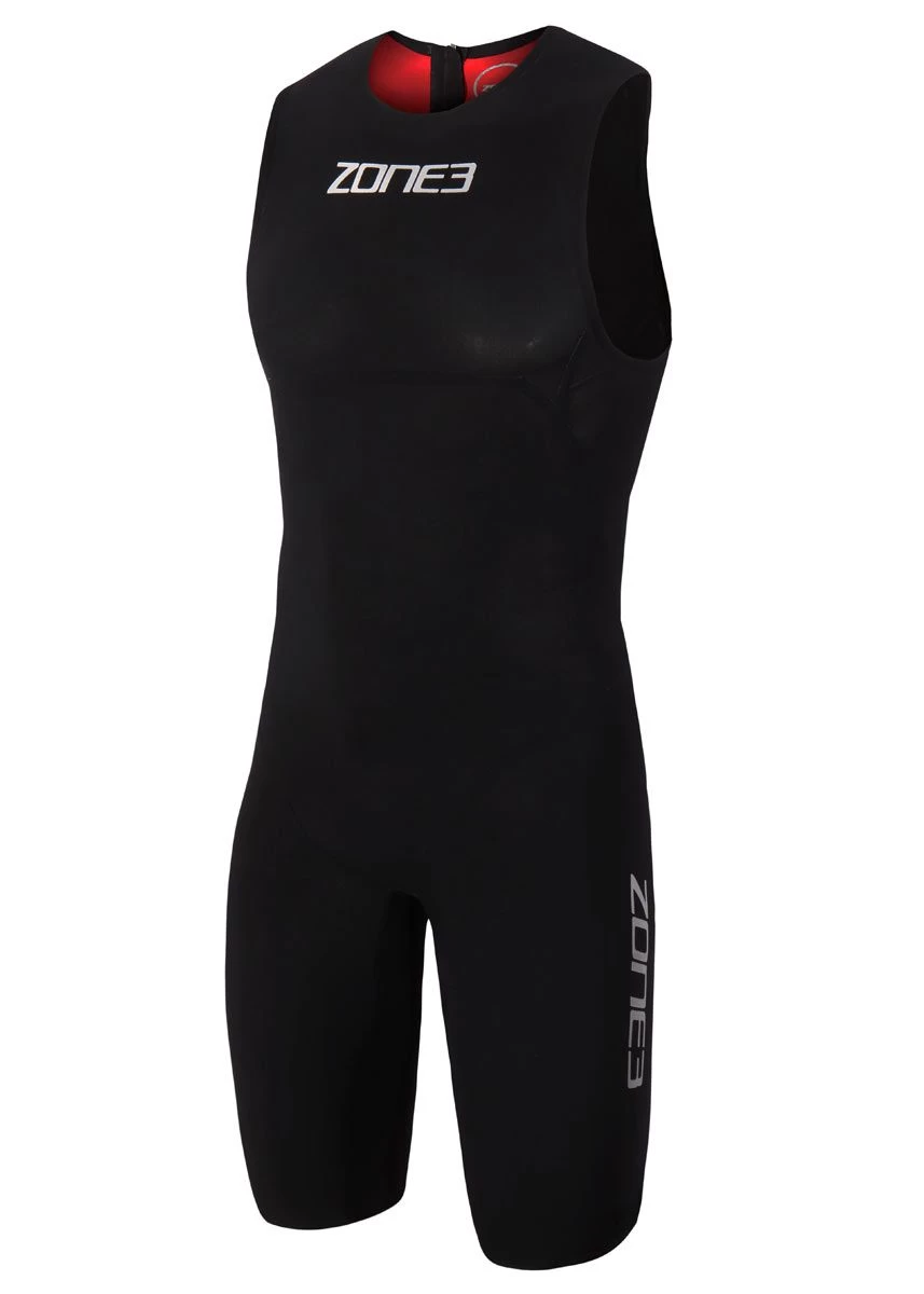 Zone3 Men's Streamline Sleeveless Swim Skin - Black / Red