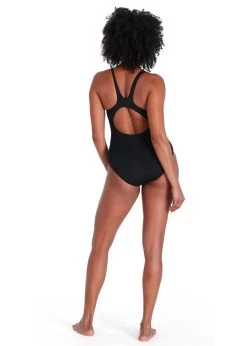 Speedo Hyperboom Allover Medalist Swimsuit - Black/ Oxid Grey/ USA Charcoal