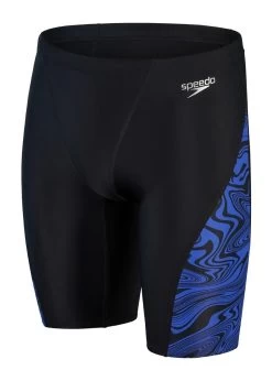 Speedo Allover V-Cut Jammer - Black/ Chroma Blue -Leisure Swimwear Paradise tumbnail 03315410 c888 4623 a916 922cc9d8c1d0