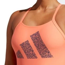 Adidas 3 Bar Logo Print Swimsuit - Peach/Black -Leisure Swimwear Paradise tumbnail 08958c50 7180 4bae b348 5764f4c14ec2