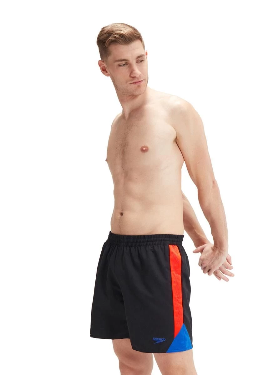 Speedo Hyper Boom Splice 16" Watershort - Black/Volcanic Orange/True Colbalt 3 Speedo Hyper Boom Splice 16" Watershort - Black/Volcanic Orange/True Colbalt