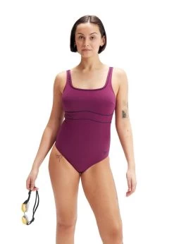 SPEEDO SHAPING CONTOURECLISPE 1 PIECE SWIMSUIT - BERRY COOL / TRUE NAVY -Leisure Swimwear Paradise tumbnail 0f0389e8 6175 47cf 836e b68994e81991